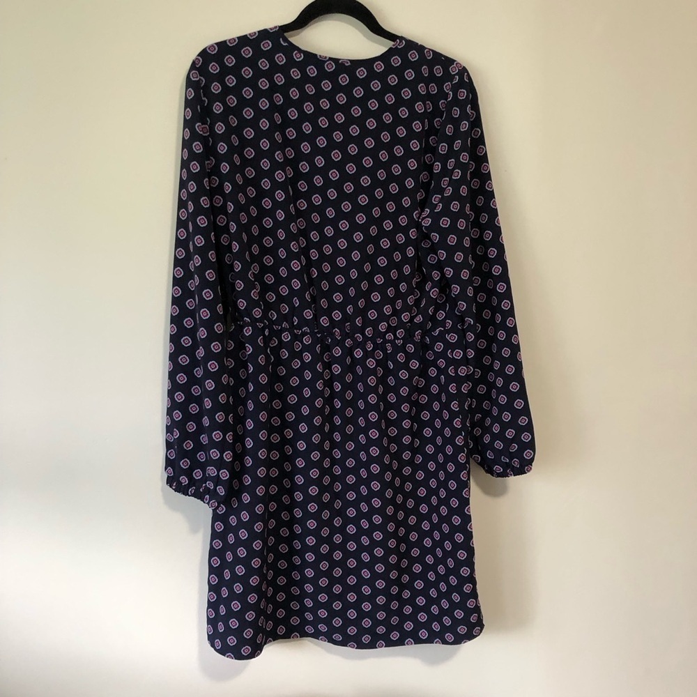 New Metaphor bell sleeve wrap dress print long sleeve XL Women’s - Picture 4 of 5